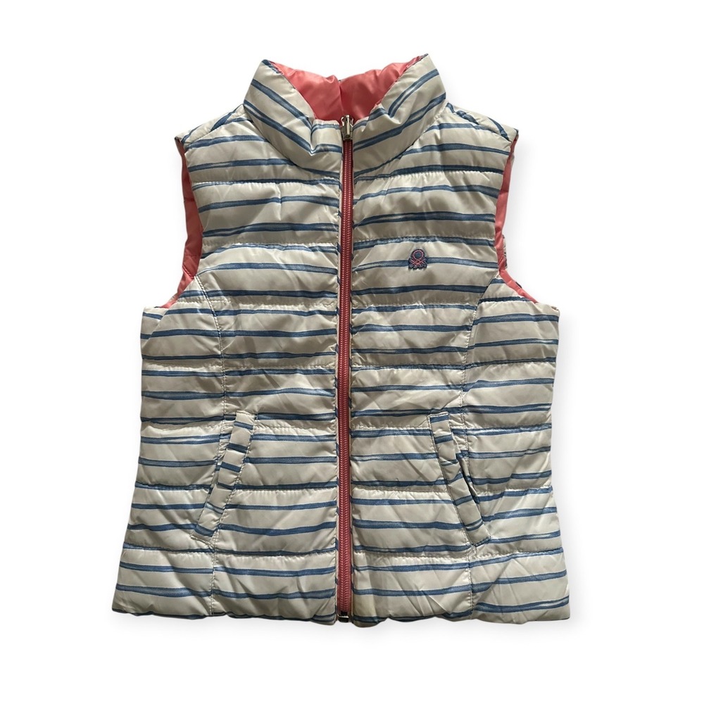 United Colors of Benetton Puffer Vest Blue Pink XS Kids